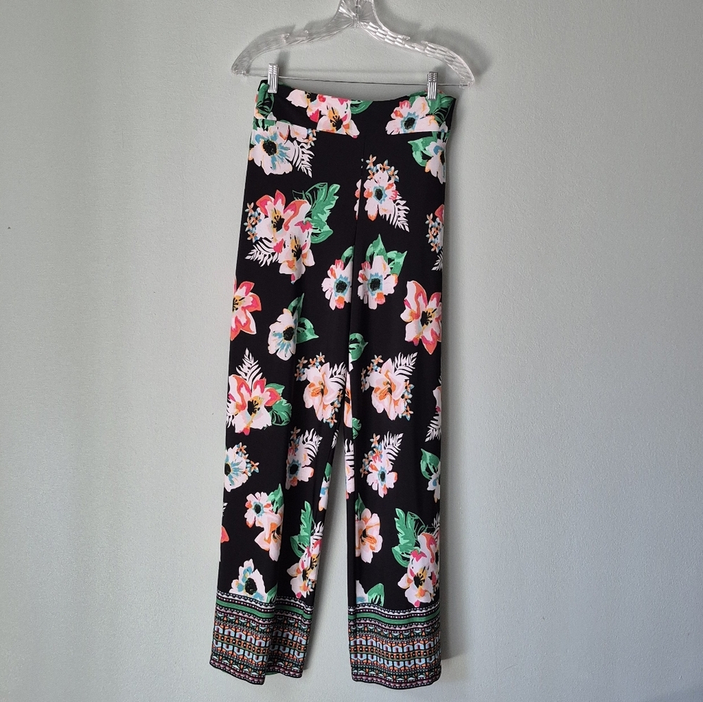 Versona Palazzo Pants Floral Print Size Small